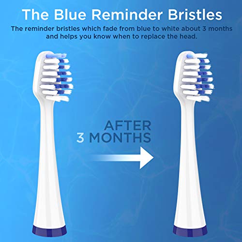 Replacement Toothbrush Heads for Waterpik Complete Care 5.0/9.0 (CC-01/WP-861), STRB-8WW, (8-Pack, White) 8-pack, White