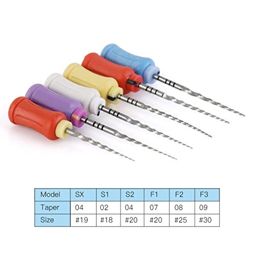 6pcs/Box 21/25mm Bendable NiTi Hand Use Super Rotary Files Dentist Files Shaping Finishing Tools (21MM) 21MM