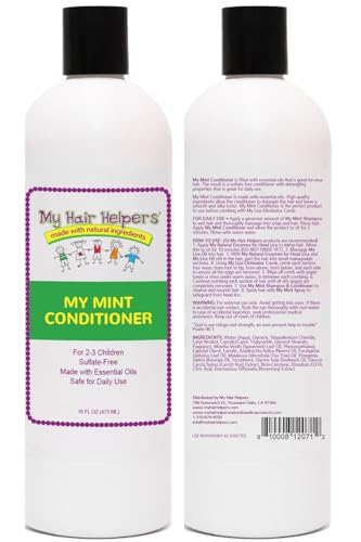 My Hair Helpers Lice Prevention Conditioner, Mint, 16 Ounces