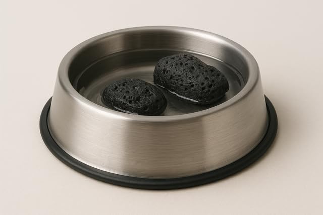 Spot's Pawty Rocks – Dog Water Bowl Rocks for Lawn Protection | Natural mineral rocks for dog water bowls that may help reduce yellow grass spots caused by dog urine.