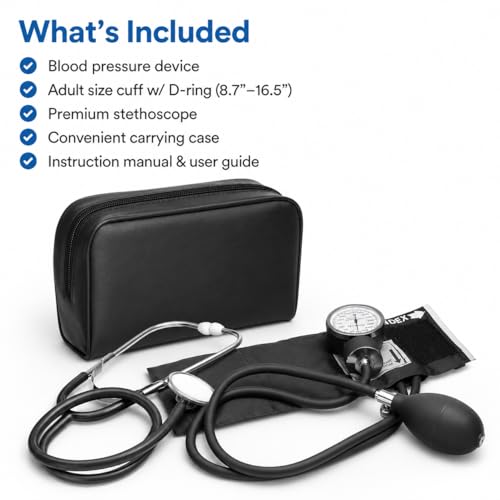 NOVAMEDIC Adult Self-Taking Manual Blood Pressure Cuff & Stethoscope Kit