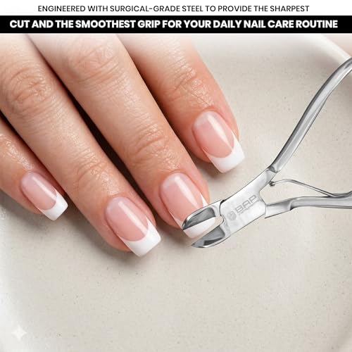 Nail Pliers for Ingrown & Thick Toenails – Professional Heavy Duty Stainless Steel Nail Cutter for Pedicure & Foot Care (Small) Small
