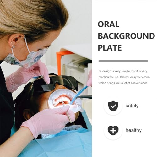 2 Pcs Dental Photography Board Intraoral Photo Contrast Board for Oral Photography Black Background for Clinic and Home Use Smooth Edges 8.66 X 2.75 X 0.23 in