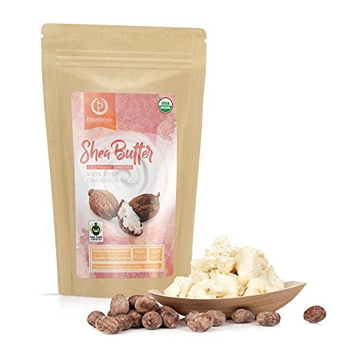 Shea Butter 1 lb | Raw USDA Certified Organic | African Unrefined | Great for Hair, Skin, and your DIY Projects | Soap Making Base, Lip Balm, Stretch Mark Cream.
