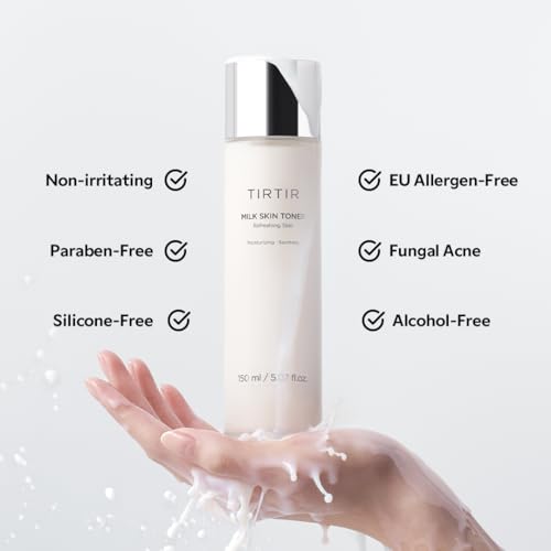 TIRTIR Milk Skin Rice Toner - Deep Moisturizing, Hydrating and Refreshing for face, Niacinamide, Ceramide, Rice Bran Extract, Nature-Oriented Ingredients, Korean Skin Care, Vegan, 150ml / 5.07 fl.oz. Original 5.07 Fl Oz (Pack of 1)