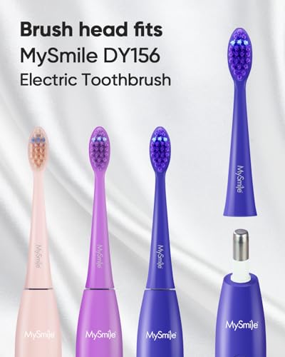 MySmile DY156 Electric Toothbrush for Adults with 3 Brush Heads and Replacement Heads, 3 Packs (Blue)