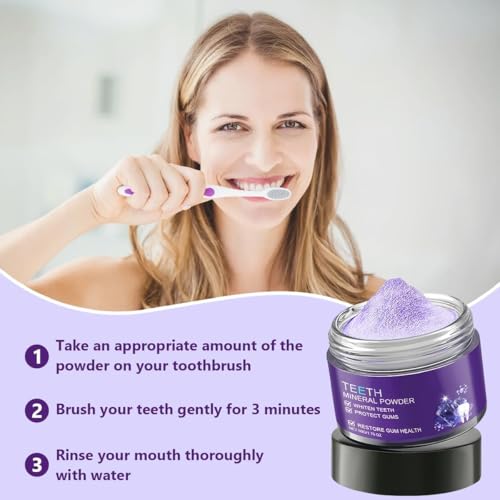 2pcs Teeth Restoration Mineral Powder, Mineral Tooth Powder, Effective in Strengthening Teeth and Gums, Fresh Breah (50g/1.76 oz)