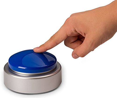 Extra Large Talking Button Clock - for The Blind, Elderly or Visually impaired Blue