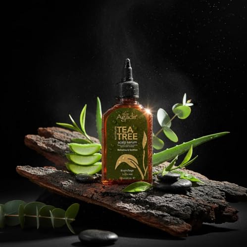 Agadir Australian Tea Tree Scalp Serum with Biotin and Sage, Sulfate Free, 4 fl oz
