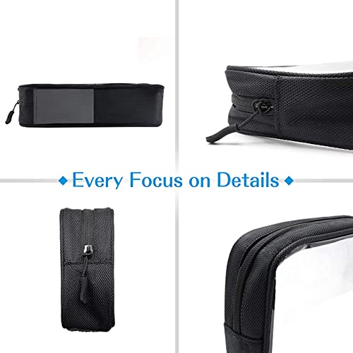 ProCase [2 Pack TSA Approved Travel Toiletry Bag Pouch -Black Bundle with Toothbrush Travel Case for Oral-B Pro 1000 1500 3000 5000 7000