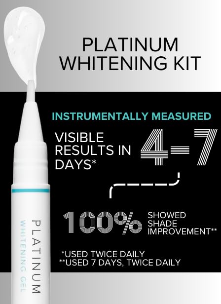 intelliWHITE Platinum Teeth Whitening Pen Kit with Mouth Guard, 14% Hydrogen Peroxide Whitening Treatment, Removes Stains, Safe for Veneers Crowns & Caps, Dentist Formulated, Made in USA