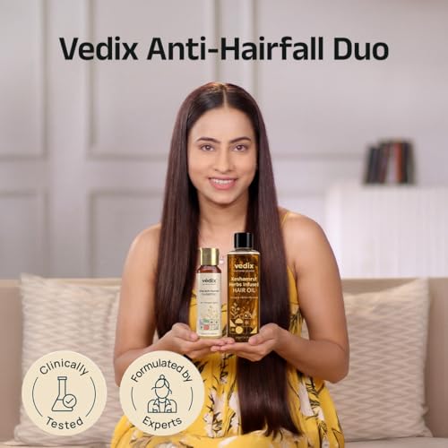 Vedix Keshamrut Hair Care Combo With Keshamrut Herbs Infused Hair Oil and Davath Hairfall Shampoo (100 ml + 200 ml)