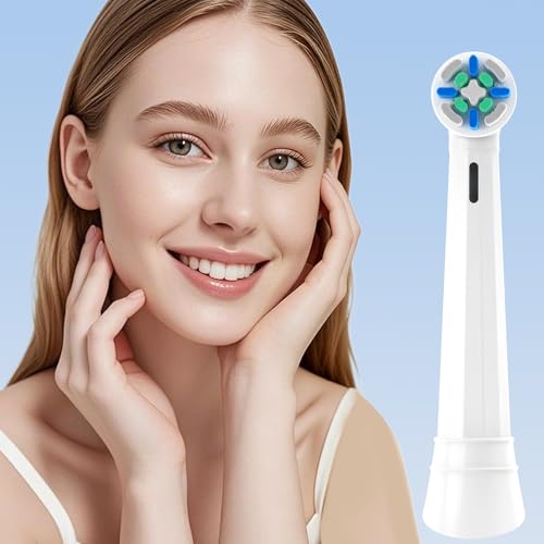 iO 12 PCS Replacement Heads Compatible with Oral B iO 2 3 4 5 6 7 8 9 10 Deep Clean Series Electric Toothbrush, Brush Heads with Medium-Hard Bristles Compatible with Oral B IO (White) White 12 Count (Pack of 1)