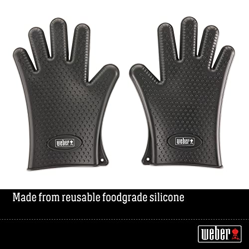 Weber® Silicone Grilling Gloves, Black