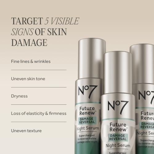 No7 Future Renew Damage Reversal Night Serum, 0.84 Fl Oz