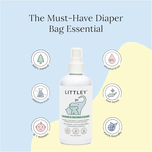 Littley Pacifier & Teether Cleaner | HOCl Spray | 8 oz 8 Fl Oz (Pack of 1)