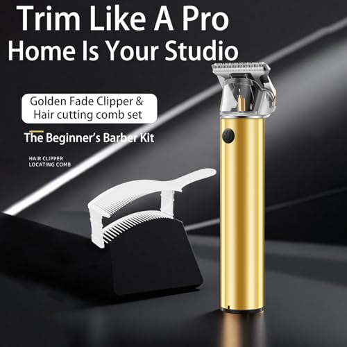 NebulaBloom Cordless Hair Clipper Kit - Rechargeable Trimmer with Self Fading Comb for Men, Women & Kids | Beard & Hair Cutting Tools Set for Home Use