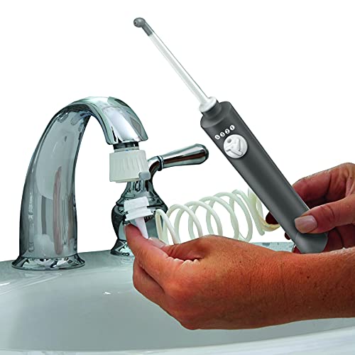 ProFloss Waterflosser, Grey, Faucet Powered Oral Irrigator, Agitator, Water Pick