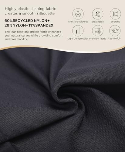 SHAPELLX Tummy Control Shapewear Shorts for Women High Waisted Butt Lifting Medium 01-black