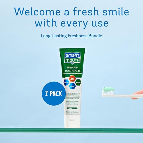 SmartMouth Anti-Cavity + Zinc Toothpaste, 6 oz, 2-Pack 6 Ounce (Pack of 2)