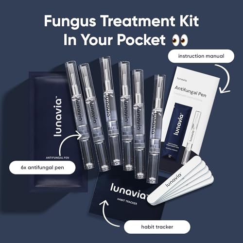 Lunavia Antifungal Pen – Cures Most Athlete’s Foot, Jock Itch, and Ringworm - 25% Undecylenic Acid with added Tea Tree, Jojoba, Clove Bud Oils & Aloe - 6-Pack Twist Pen (18ML Volume) 6 Pack