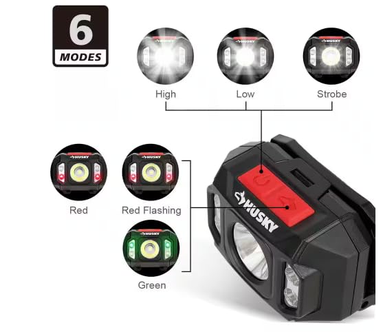 Husky 550 Lumens Compact Multi-Setting Dimmable Headlight