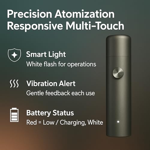 Smart Electric Oral Spray, Portable Electric Breath Spray & Rechargeable Mouth Spray with 4 Pods (2 Flavors: Lychee & Cucumber), Instant Fresh Breath in 3s, Alcohol& Sugar Free (Blue) Blue