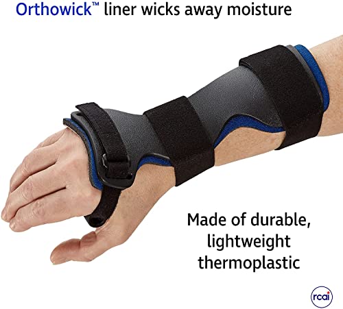 Dorsal Wrist Splint Brace for Carpal Tunnel Relief, Arthritis, Tendinitis, & Sprains | Lightweight, Adjustable, Moisture-wicking |for Men & Women | Medical Grade & Made in USA (Left, X-Large) Left Black