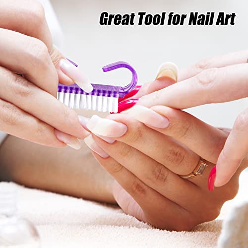 RETON 24 Pcs Handle Grip Nail Brush, Multicolor Fingernail Cleaning Brushes