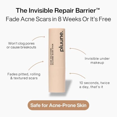 Silicone Scar Stick for Face and Body, Scar Care Balm for Healed Acne Marks, Uneven Texture and Post-Blemish Marks, Non-Greasy Formula