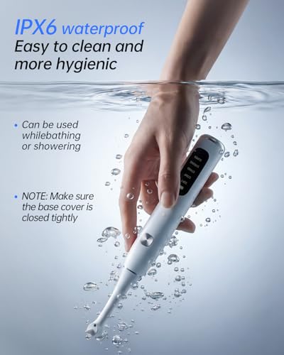Tooth Polisher, Electric Teeth Whitening Kit, Professional Teeth Cleaning Tools with 5 Tooth Polish Paste & 6 Brush Heads, LED Light, 5 Modes USB Rechargeable Home Personal Dental Care Kit, White