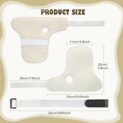 Anti-Slip Palm Protector for Left Right Hand, (2 Packs) Palm Guard to Prevent Contracture with Elastic Band, Physical Therapy Exercisers for Finger, Finger Contracture Cushion for Hand Skin Breakdown, for Elderly Care