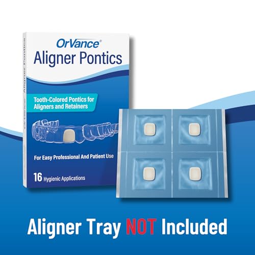 ORVANCE Aligner Pontics Temporary Tooth Replacement - Medium 1pk (16ct) 16 Count (Pack of 1) Medium Shade