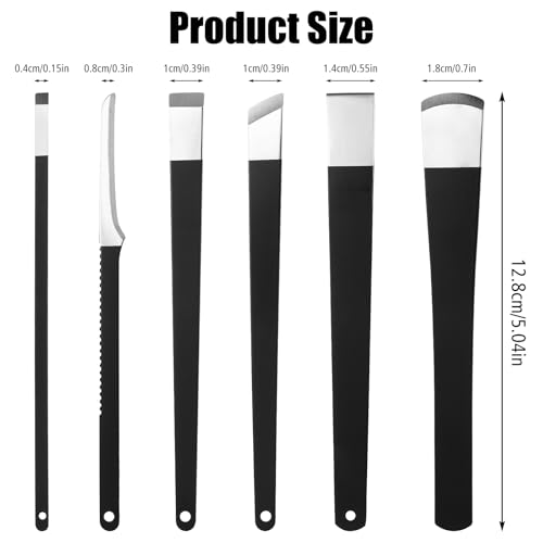 cobee 6 Pcs Ingrown Toenail Removal Kit, Callus Shaver Ingrown Toenail Tool with A Storage Box, Foot Callus Remover Tool Pedicure Knife for Foot Care Dead Skin Corn File Rasp