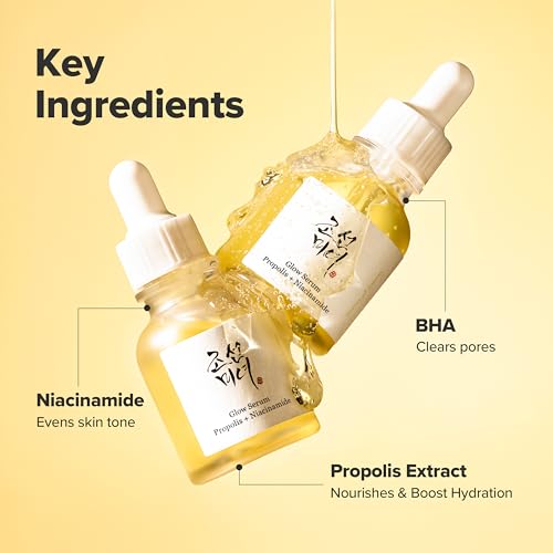 Beauty of Joseon Glow Serum Propolis and Niacinamide Hydrating Facial Soothing Moisturizer for Irritated Uneven Skin Tone, Korean Skin Care, 60ml, 2 Fl.Oz 2 Fl Oz (Pack of 1)