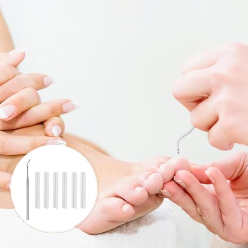 50 Pcs Ingrown Toenail Corrector Set, Toenail Correction Strips Brace Kit, Ingrown Toenails Correction Pad Recover Clips, Toenails Straightener Strips for Women Men's Nail Treatment Pedicure