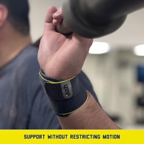 Push Sports Wrist Support Brace for Sports & Athletics - Relieve Pain from Tendonitis, Sports Fractures (Left) - Wrist Support Weight Lifting, Wrist Support Brace, Wrist Brace for Weightlifting Left
