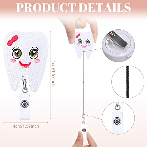 Saintrygo 8 Pcs Dental Scrub Caps Adjustable Nurse Hats Badge Reel Bag