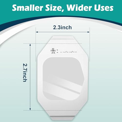 80 Packs Transparent Film Dressing 2.375" x 2.75" - Waterproof Bandages for Swimming, Showering, Wounds, Post Surgical Shower or IV Shield, Tattoo Aftercare Bandage, Scar Therapy, Adhesive Patches 2.375" x 2.75"(80 PCS)