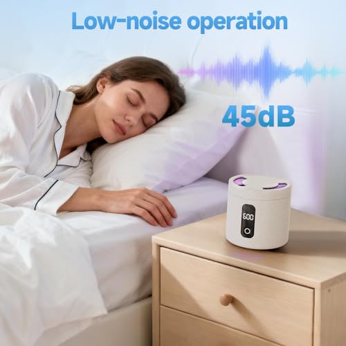Ultrasonic Retainer Cleaner Machine, 45kHz ultrasonic Cleaner for Denture/Jewelry/Toothbrush with 4 Cleaning Modes, Digital Timer, 200ML Mouth Guard Cleaner for Aligner Beige