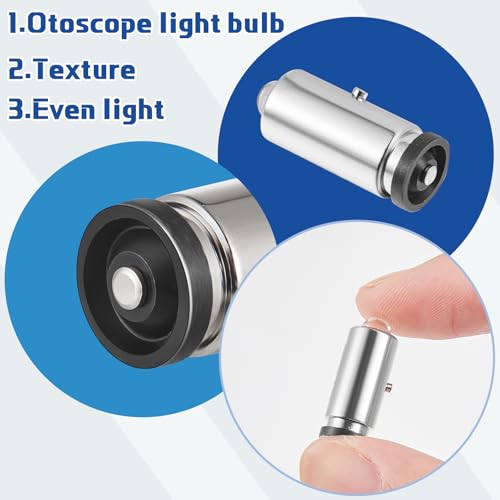 Funtery 4 Pcs Halogen Replacement Bulbs Compatible with Welch Allyn, 3.5v Lamp Type 04900-u Otoscope Lamp