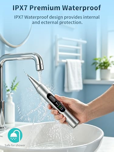 Plaque Remover for Teeth - Teeth Cleaning Kit Tartar Remover for Teeth with LED Light & 5 Adjustable Modes, USB C Rechargeable, 4 Replaceable Heads&6 Dental Tools, IPX7 Waterproof for Home Use