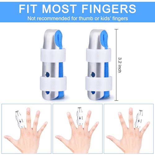Finger Splint, 5PCS Finger Support Brace Finger Stabilizer for Broken Fingers Straightening Arthritis Knuckle Immobilization, Medium