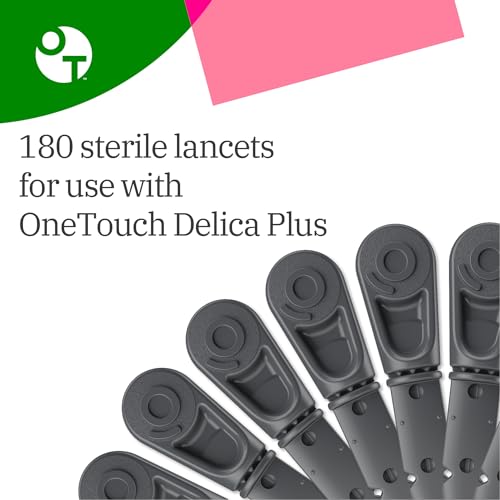 OneTouch Delica Plus 30-Gauge Lancets, Single-Use, 180 Count, 6 Pack 30 Count (Pack of 6)