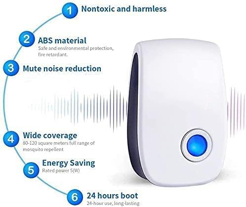 Ultrasonic Pest Repeller 6 Packs,Electronic Plug in Sonic Repellent pest Control for Insects Roaches Ant Mice Bugs Mouse Rodents Mosquitoes Spiders - BeesActive Australia
