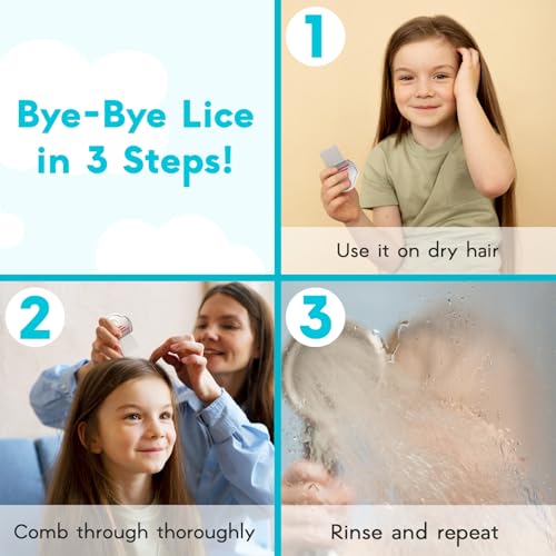 Lice Comb for Kids - Nit Comb with Magnifier Lens, All Hair Types Red
