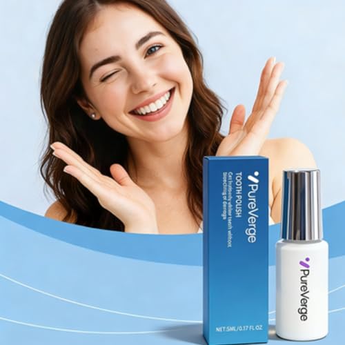 Tooth Polish - Instant White Smile, Natural Tooth Whitening Gel Paint, Brush-On Liquid Formula to Improve Appearance, Portable Oral Care, Easy to Use & Portable, Long-Lasting Results