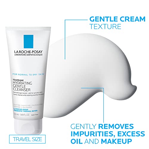 La Roche-Posay Toleriane Double Repair Gentle Skin Care Set for Dry Skin 5.07 Fl Oz (Pack of 1) 5.07 Fl Oz (with Travel Hydrating Cleanser)