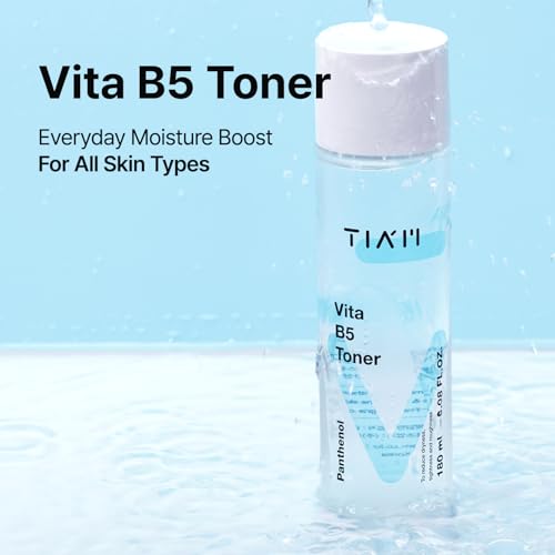 TIAM Vita B5 Toner, Deep Hydrating Toner Korean, Low pH Toner for Dry Sensitive Skin 6.1 fl oz Toner for Combination Skin, b5 Vitamin, Alcohol Free, Fragrance Free, Korean Skin Care
