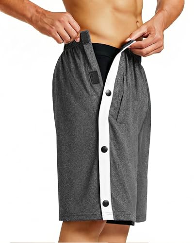 Men's Tear Away Hip/Knee Surgery Shorts X-Large Grey+white